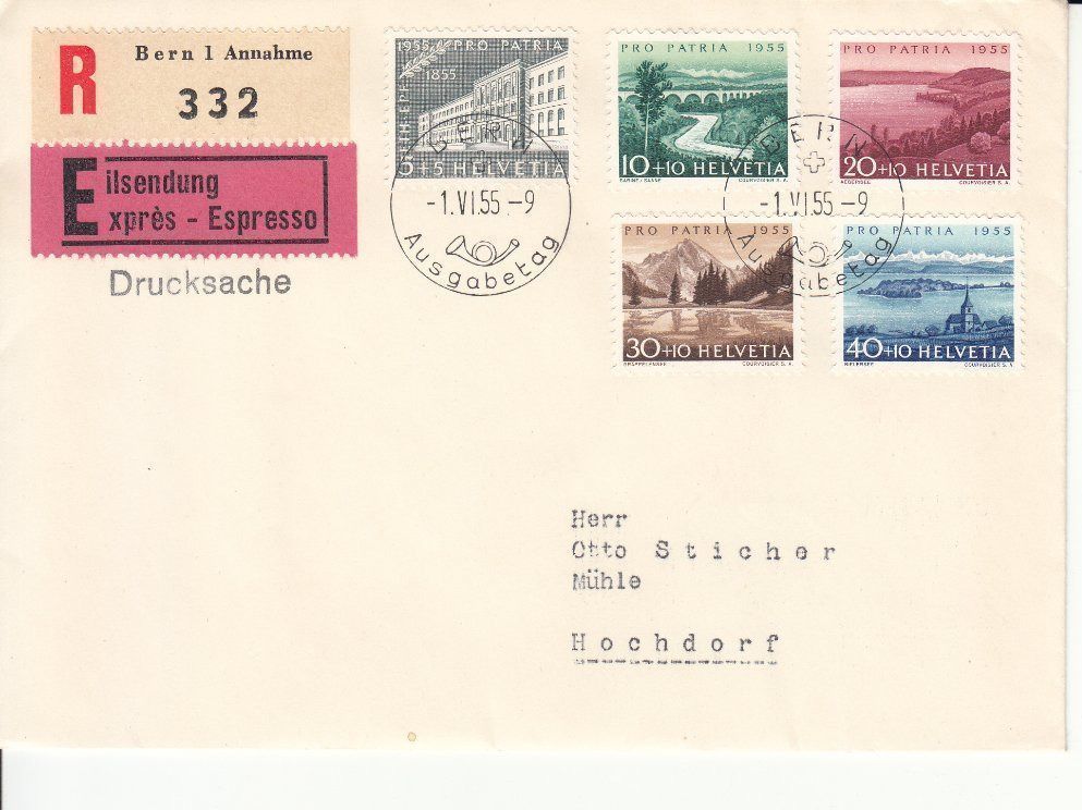 Tutti i francobolli: SBK B71 - B75 FDC d – Usato da Bürglen TG venduto da StampGraf