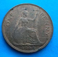 Grossbritannien: 1 Penny 1963, S - SS