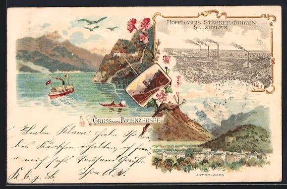 Cartes postales: Litho Interlaken, Hoffmann's Stärkefabr – D'occasion à Berlin par bartko-reher
