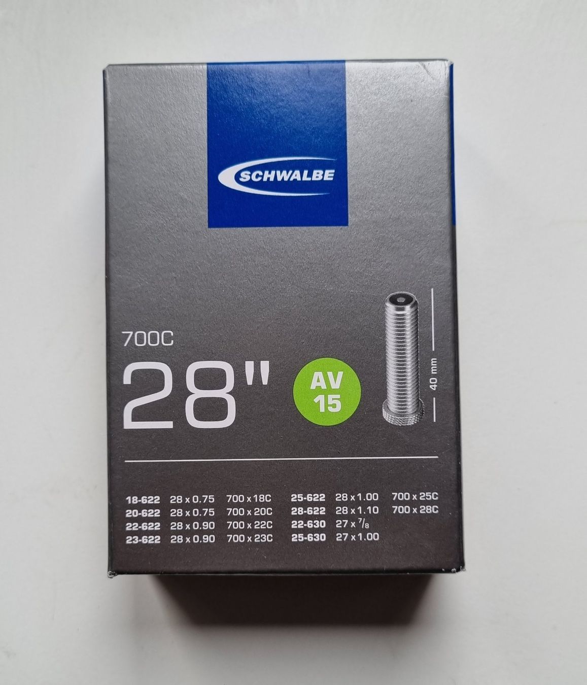 Pezzi di ricambio: Schwalbe 700c 28" AV15 inner tube – Nuovo e nell'imballaggio originale da Zürich venduto da mdjilas