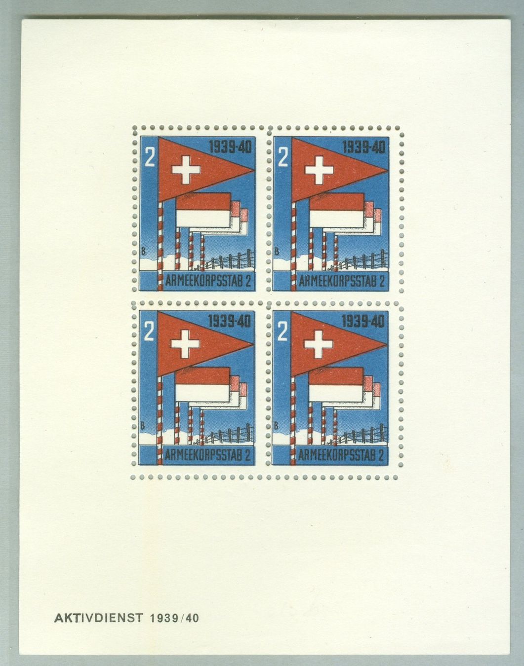 Alle Briefmarken: Armeekorpsstab 2 – Gebraucht aus Zürich von yago-rot