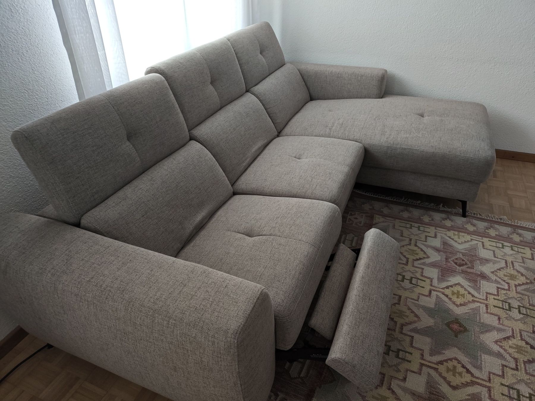 Divani: Ecksofa Rec. rechts, Stoff hellbraun – Usato da Muhen venduto da MizaqN 1