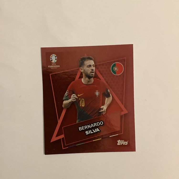 Carte Topps Now UEFA Euro 2024 #022 - Bernardo Silva (Portugal), Tirage 1/343, Neuve