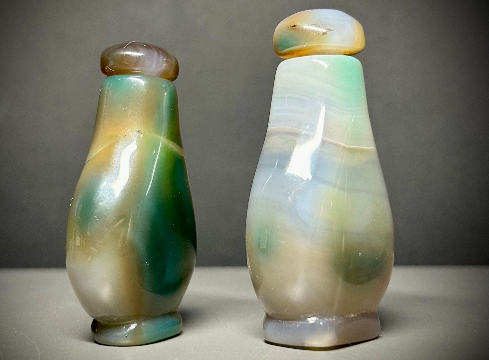 Minerali & Pietre curative: China 2 wunderschöne Achat snuff bottles – Usato da Basel venduto da chinarh891 7