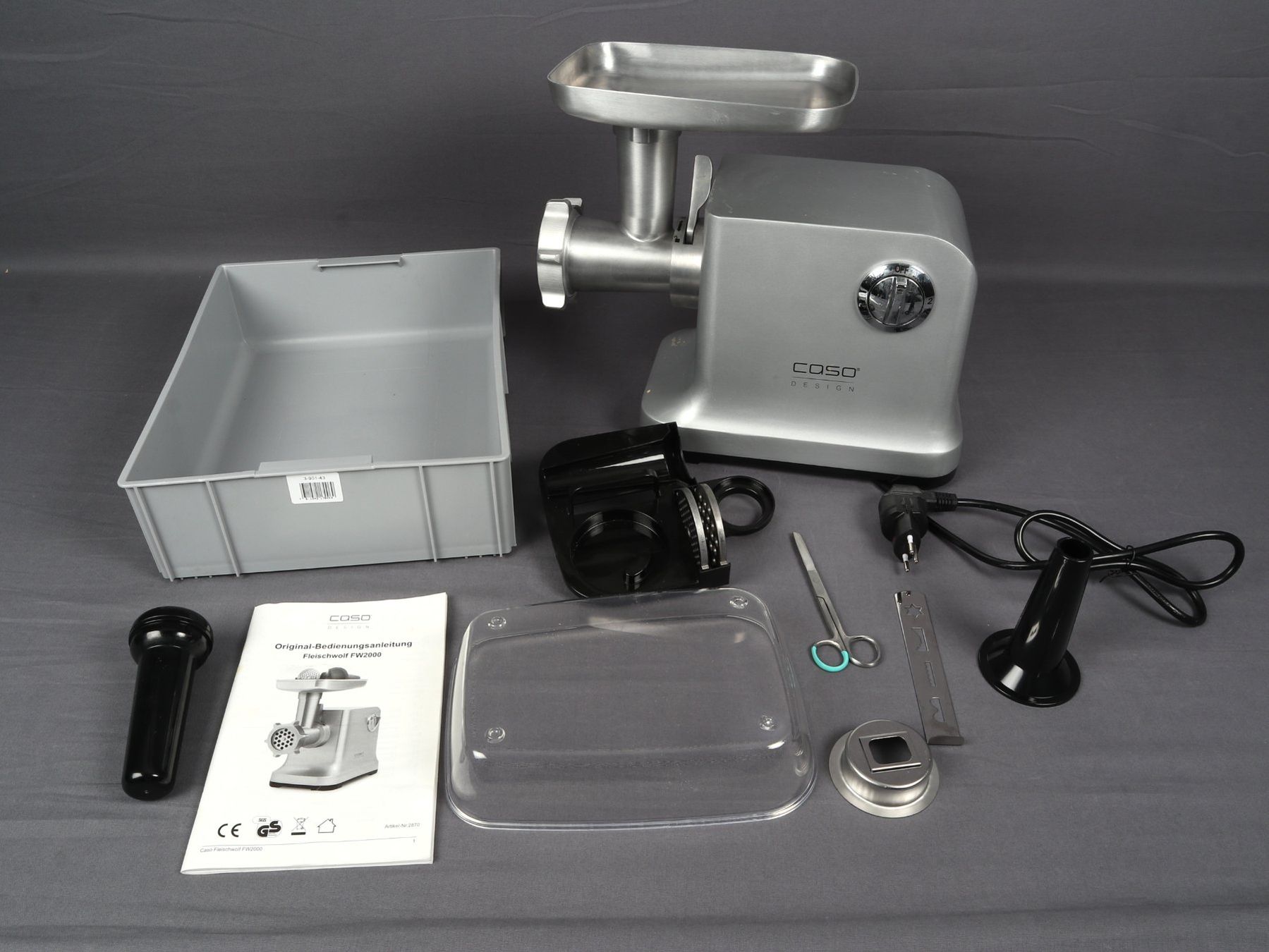 Appareils de cuisine: CASO DESIGN Fleischwolf FW2000 – D'occasion à Steinen par Restwert_Steinen