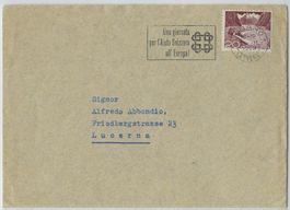 1950 Brief mit Maschinenstempel 2.1.36 it Lugano