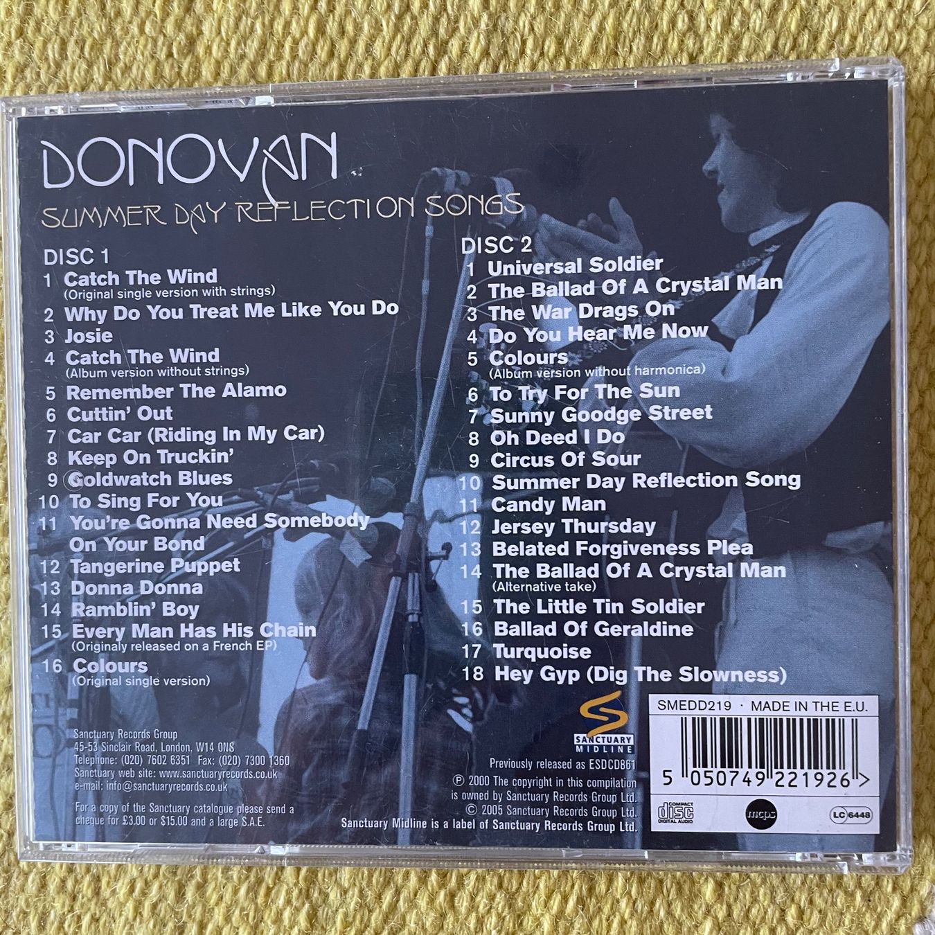 CD: DONOVAN-2CD SUMMER DAY REFLECTION SONGS – Usato da Rorschacherberg venduto da CD-Roli 1