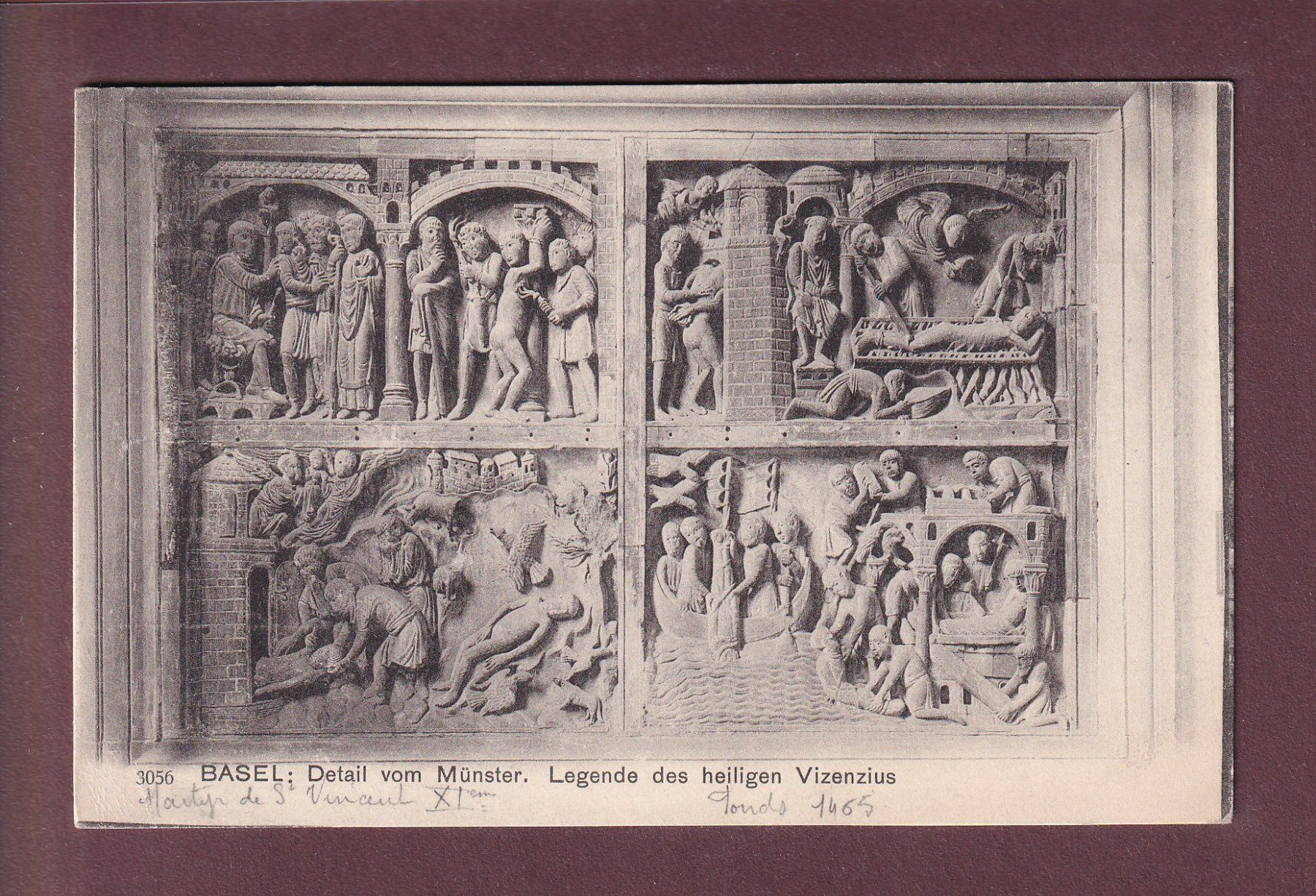 Ansichtskarten: BASEL - Detail vom Münster – Gebraucht aus Pully von nicecards