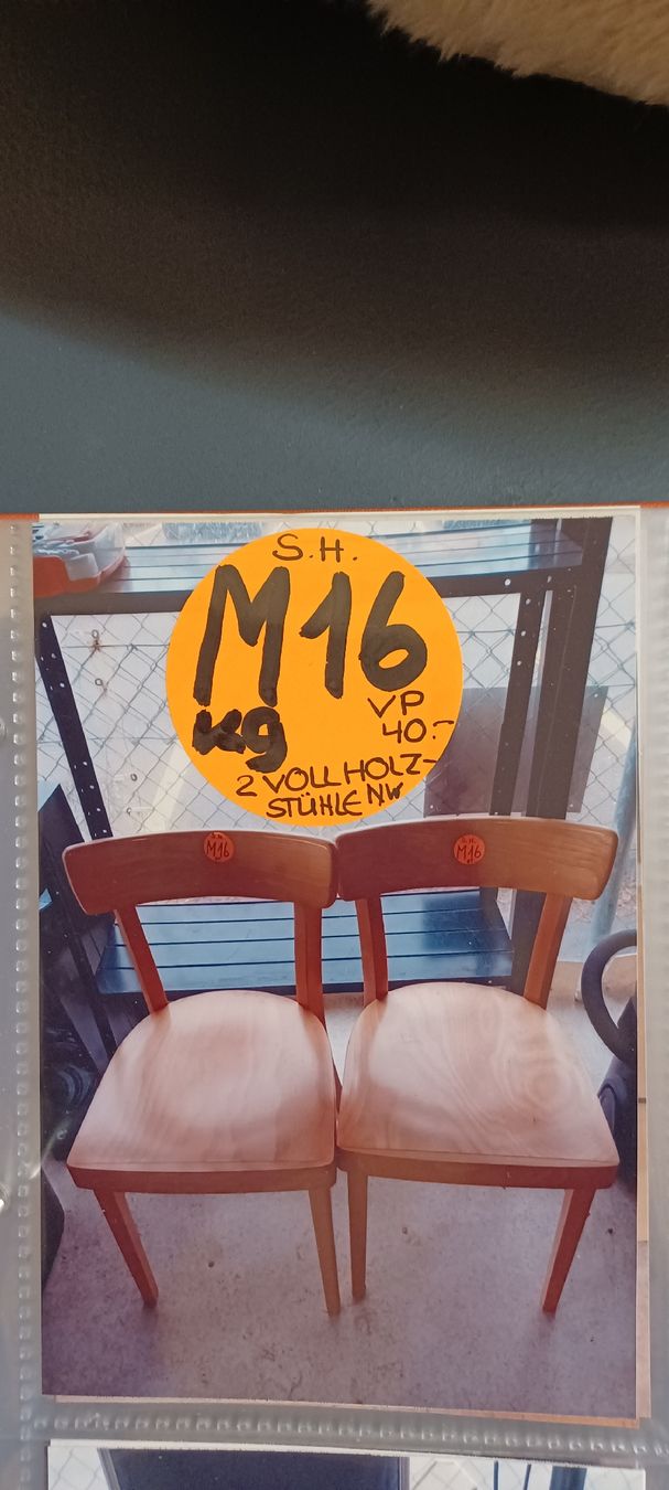 Sedie: M16/ 2Stuehle Holz – Usato da Balsthal venduto da allerlei.Butik