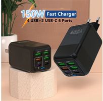 150w 6 ports pd qc usb c schnell ladegerät wand adapter