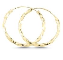 Ohrringe Creole gedreht 925 gold Silber filigran 20mm