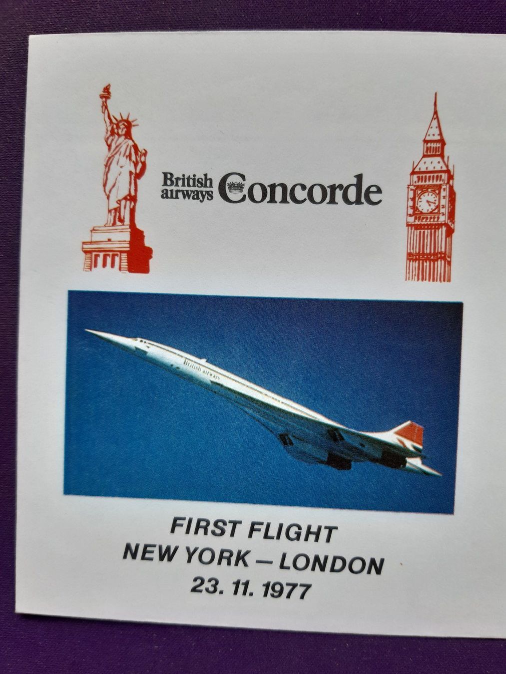 Alle Briefmarken: Erstflugbrief CONCORDE BA New York - – Neu (gemäss Beschreibung) aus Wangs von weisstannen01 2
