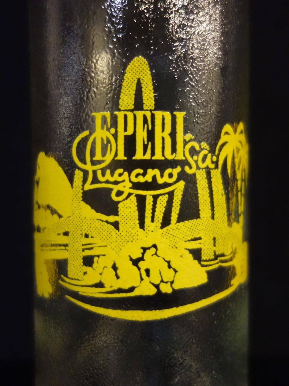 Bicchieri, Caraffe & Bottiglie: alte Flasche EMILIO E. PERI LUGANO 1969 – Usato da Kerzers venduto da Flaschenposten 2