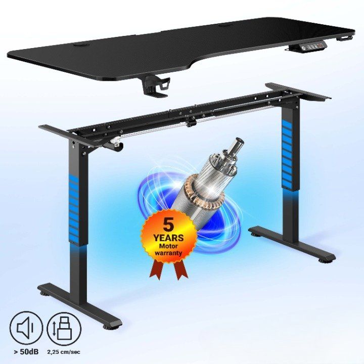 Höhenverstellbarer Schreibtisch 160x75x73-118cm 4