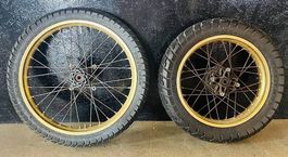 Goldener Radsatz für Honda Dominator inkl. Bereifung