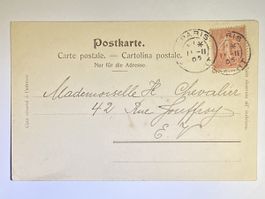 Frankreich 1905, 10c. Postkarte Root LU, gest. Paris11.11.05