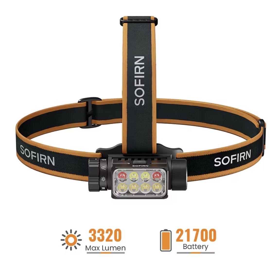 Lampade: Neu: Sofirn HS23 Stirnlampe mit 3300 Lumen – Nuovo e nell'imballaggio originale da Arbon venduto da Helmuth 1