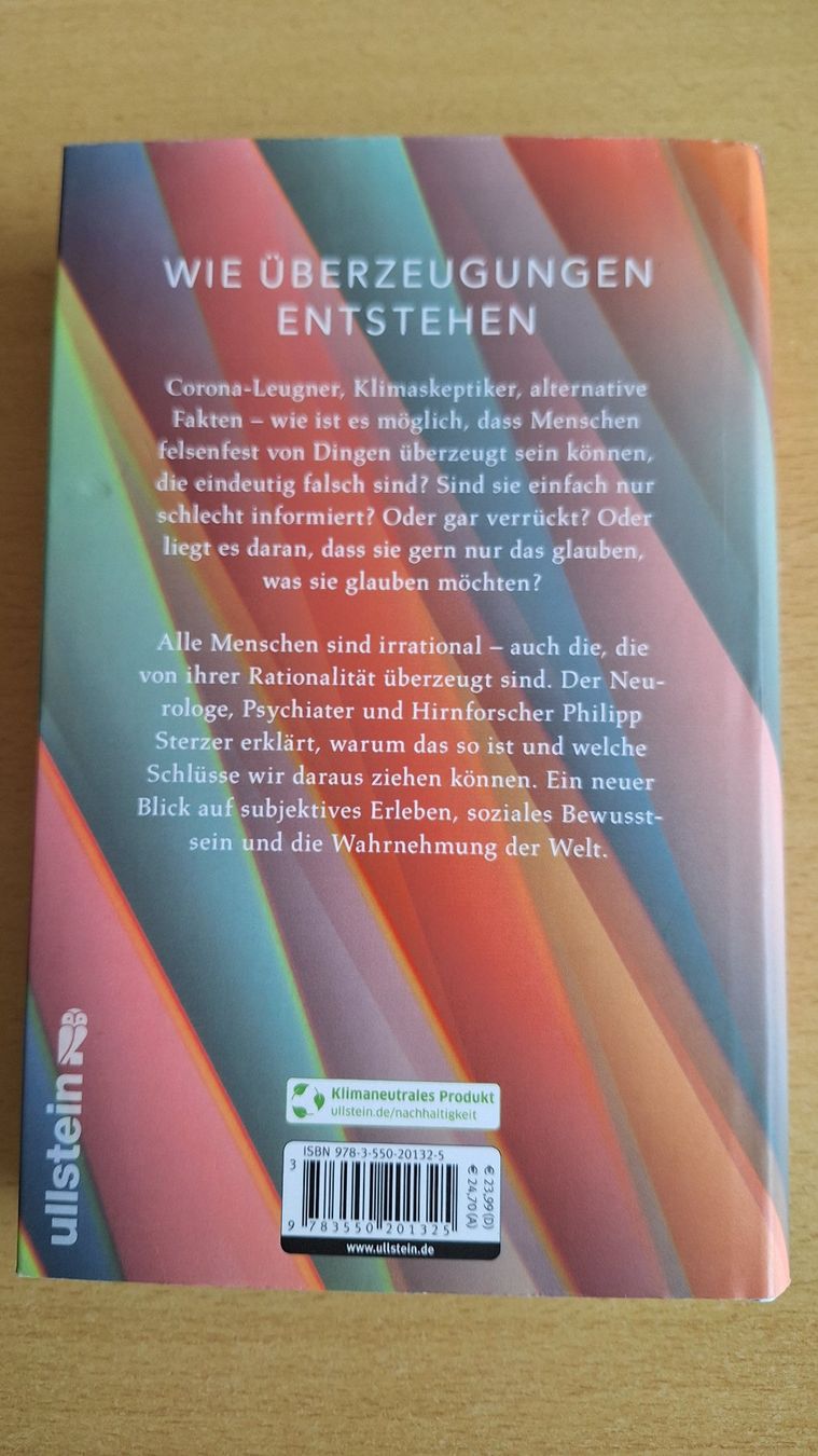 Libri: Die Illusion der Vernunft von Philipp Sterzer – Usato da Dättlikon venduto da Winti13 1