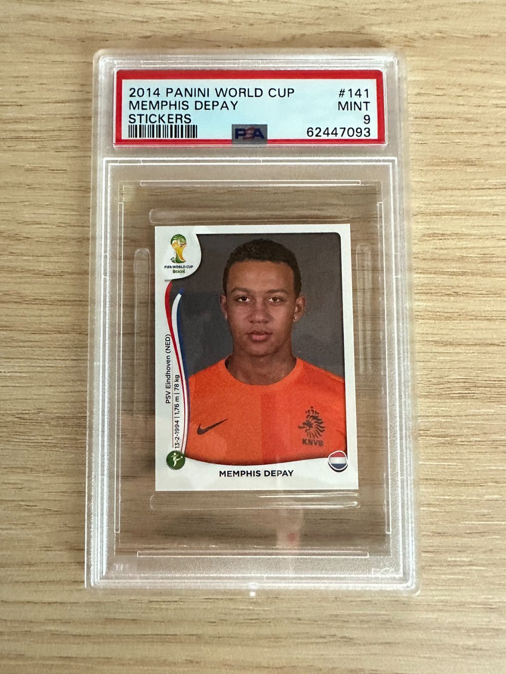Panini Carte collezionabili: Memphis Depay Panini World Cup 2014 Sticker PSA 9 – Nuovo (secondo la descrizione) da Hagendorn venduto da Pokecollectorch