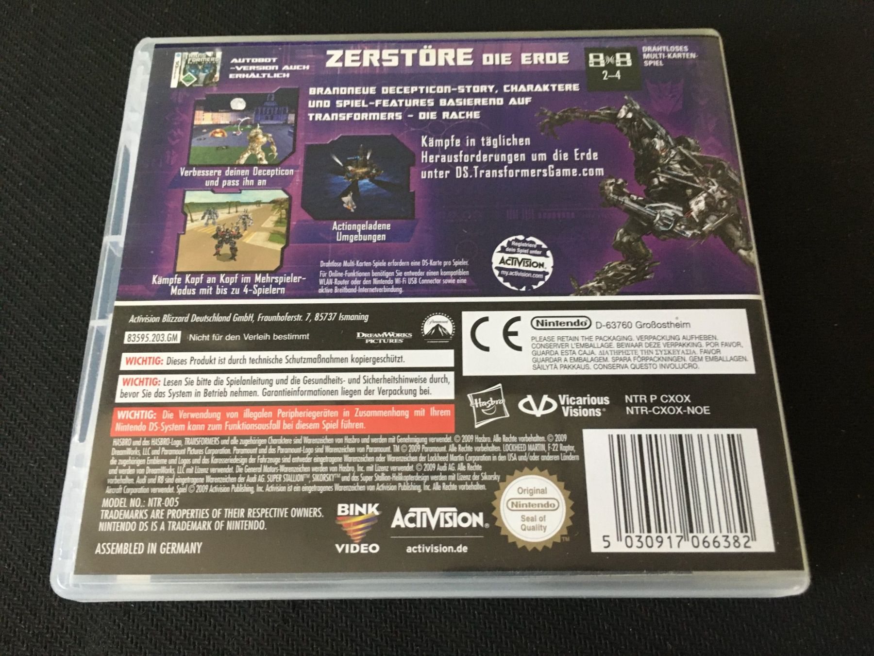 Nintendo Spiele: Transformers die Rache für Nintendo DS – Gebraucht aus St.Gallen von Punktchen01 1