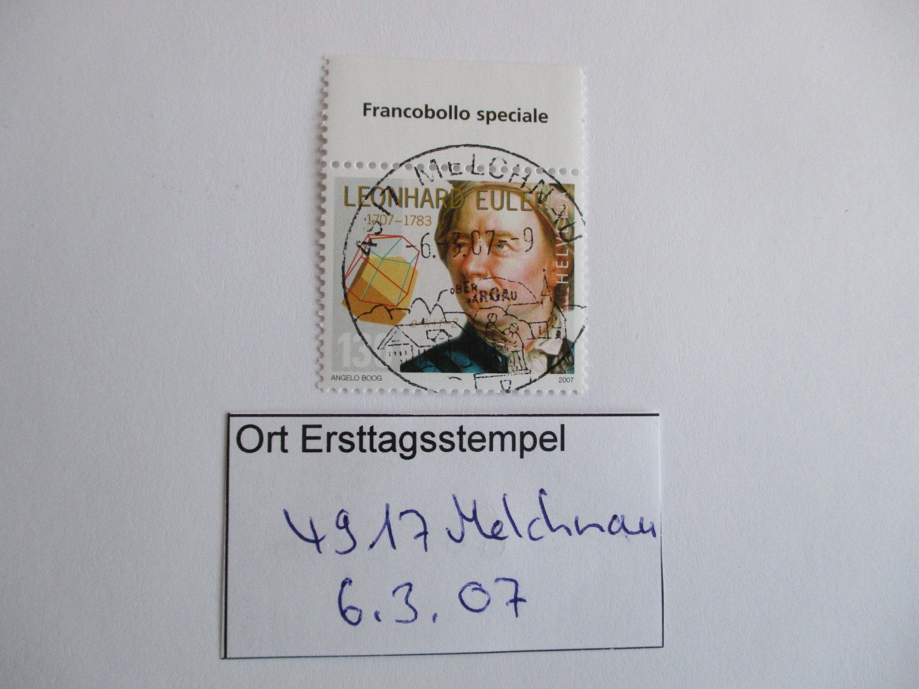 Tutti i francobolli: Voll Ort Ersttagsstempel 4917 Melchnau – Usato da Langnau b. Reiden venduto da Aktuell88