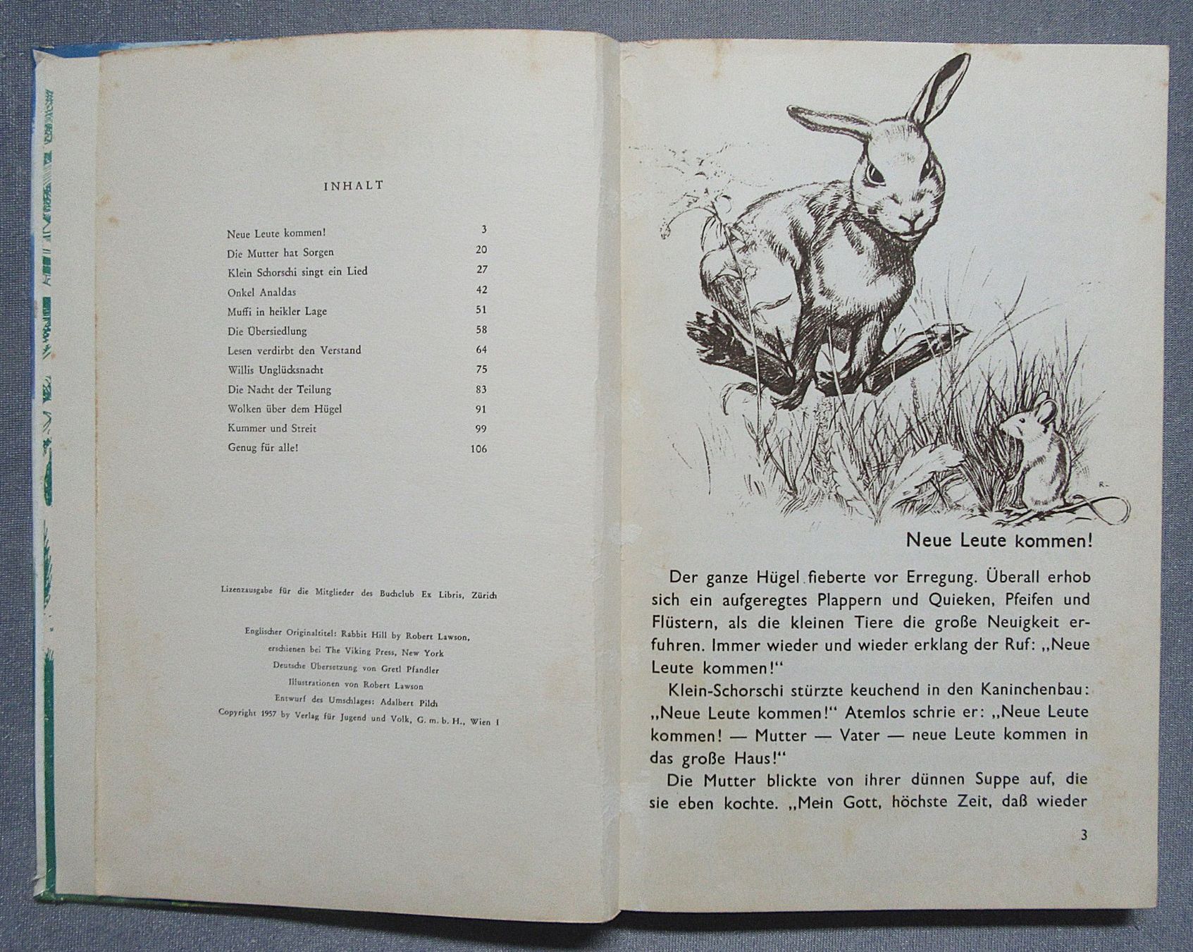 Bücher: Glückliche Tage - Eine Hasengeschichte von Robert Lawson – Gebraucht aus Auenstein von Padabimbim 2