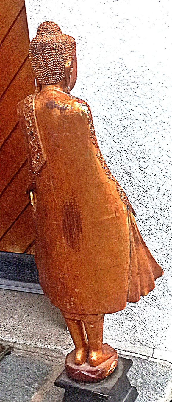 Sculture & Statue: Buddha Statue aus Holz alt 100cm hoch – Usato da Baar venduto da 2cvbaar 3