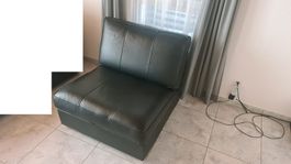 Ikea KIVIK Sofa Hocker Leder schwarz
