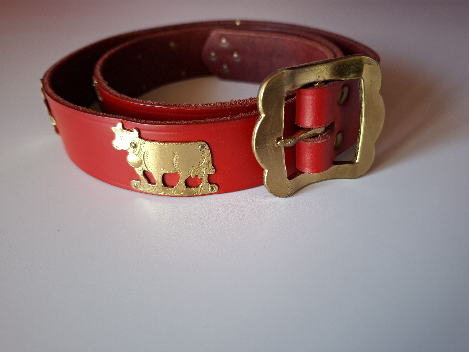 Cinture: Appenzeller Gurt Chüeligurt rot 95 cm – Usato da Ennetbaden venduto da Rosen1