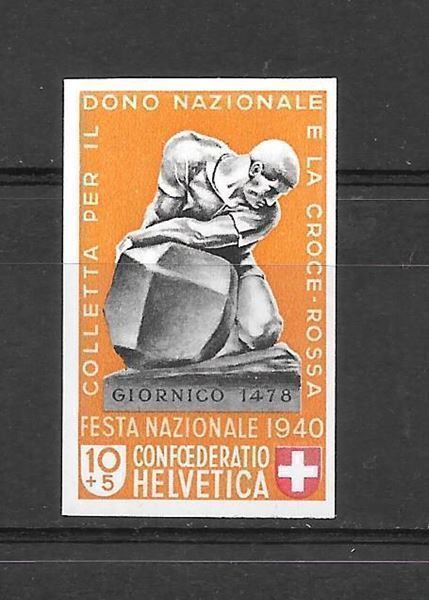 Tutti i francobolli: Pro Patria B9 Einzelwert aus Block ** 16.7.1940 – Nuovo (secondo la descrizione) da Olten venduto da clotaldi