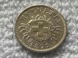 5 centimes/rappen 1877