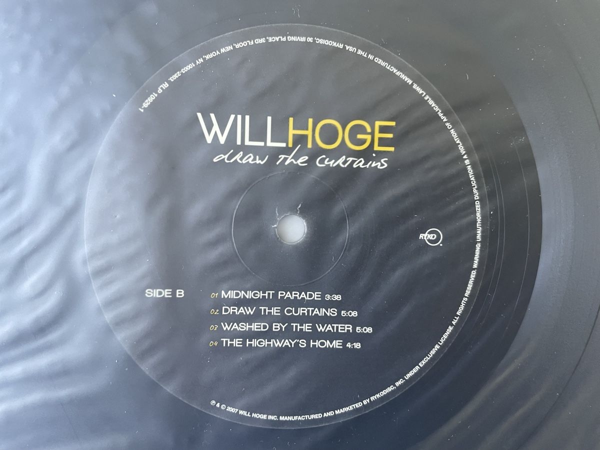Dischi in vinile: Will Hoge - Draw The Curtains - Vinyl LP – Usato da Olten venduto da Bluespapst 2