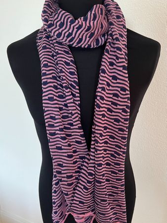 Colora Schal, Dunkelblau/Rosa, NEU