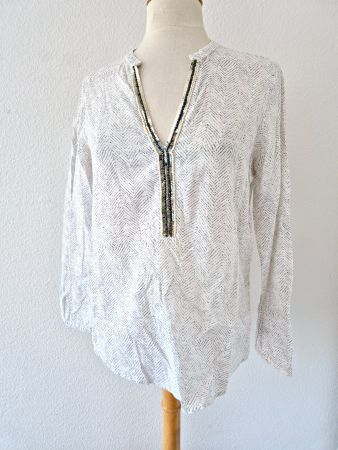 MARÉE TUNIKA BLUSE SHIRT S 36 PAILETTEN PERLEN,  TOP ZU JACK
