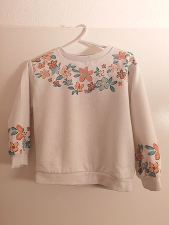 Mädchen Pullover Blumen, Grösse 104