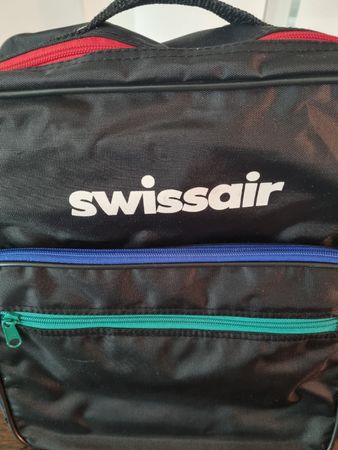 Swissair schwarz Reisetasche  30 x 18 x 35