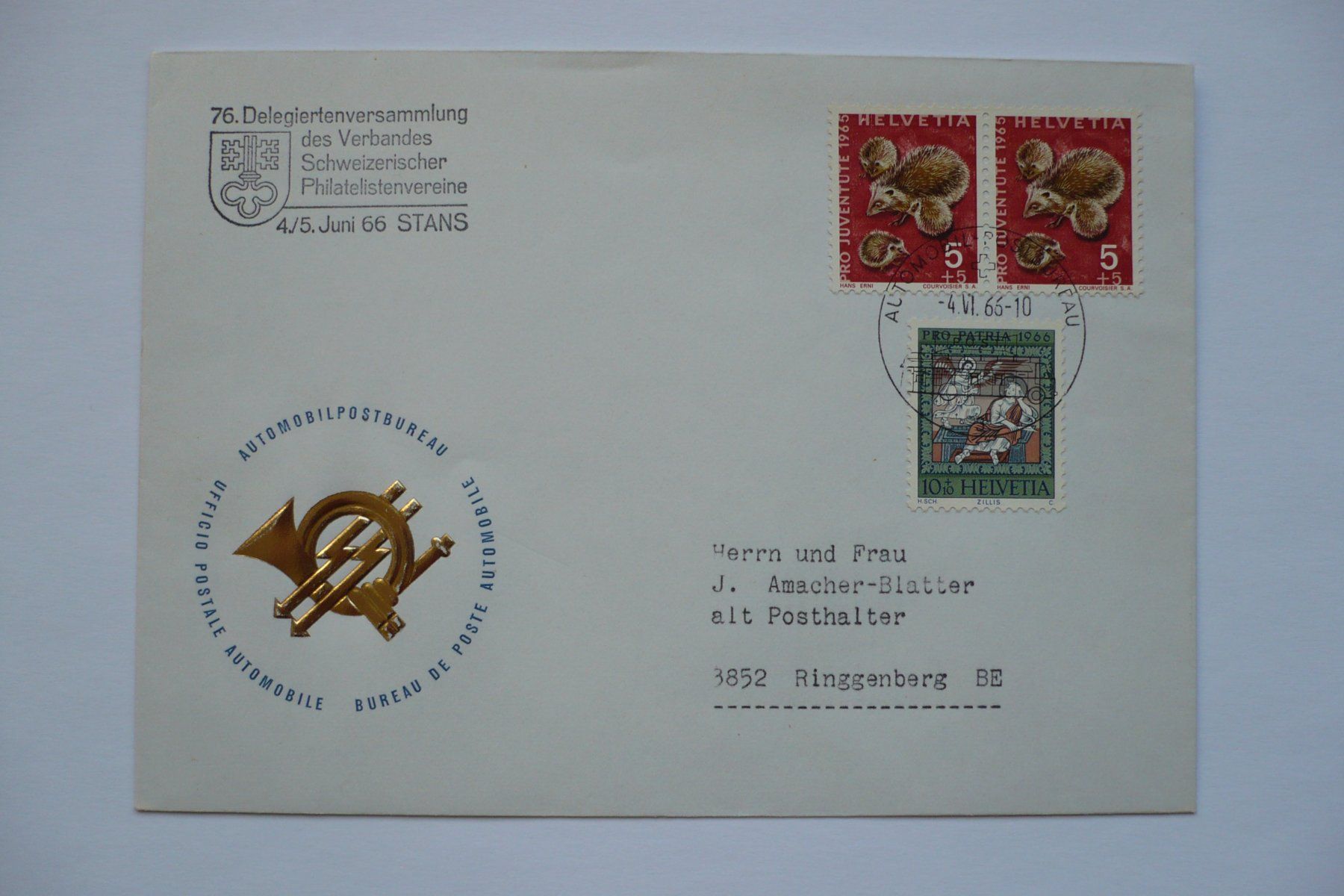 Tutti i francobolli: 1966 76. Delegierten-Versammlung VSPhV, Stans – Usato da Zürich venduto da saltandpepper008