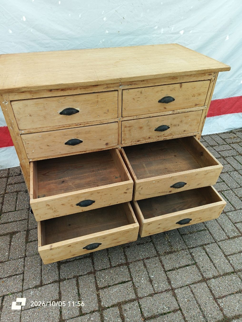Cassettiere: Commode ancienne à 8 tiroirs en bois – Usato da Veyrier venduto da MJ69BROC 6