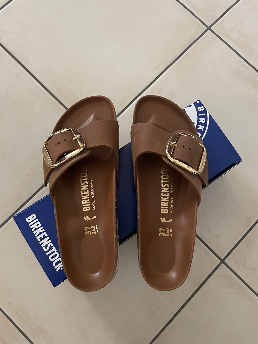 Birkenstock Scarpe da donna: Madrid Big Buckle Cognac nr. 37 – Usato da Gorduno venduto da cha_9lgw