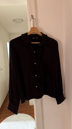 Zara Black Blouse/Shirt - Size S - Elegant & Chic!