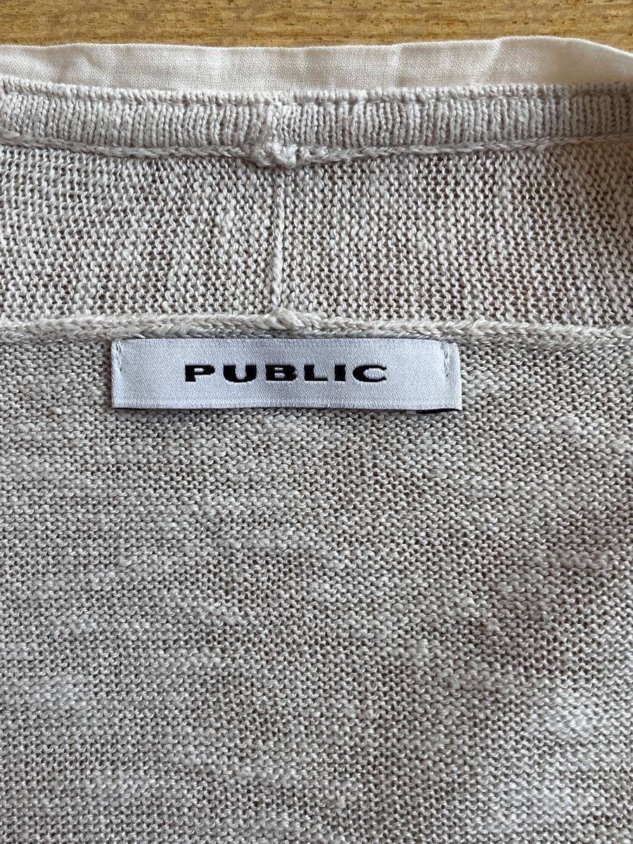 Jacken: PUBLIC Strickjacke beige Gr. 40 Leinen-Mix – Gebraucht aus Zürich von Kleanthy 2