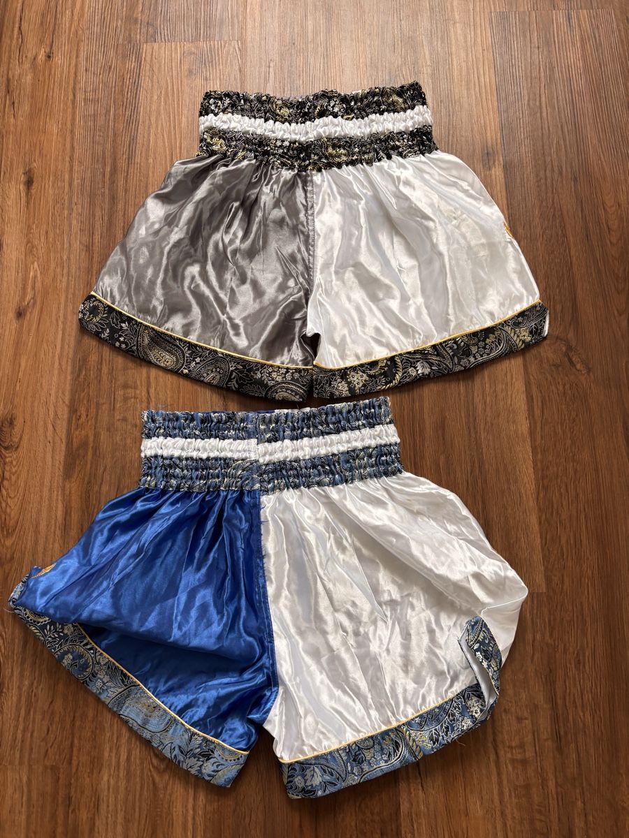 Pantaloni: 2 Thaibox Hosen Herren Gr. L – Usato da Dielsdorf venduto da Nlj2 1