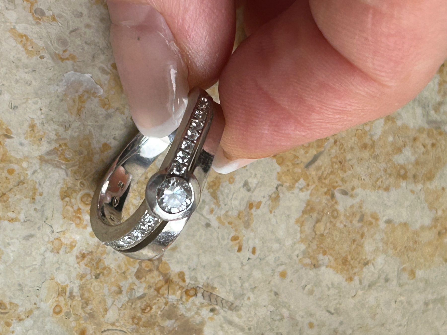 Anelli: Silberring "SWING WHITE"  (Grösse 54) – Usato da Laufen venduto da Bellebellezza 5