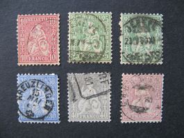 Sitzende Helvetia 1867 - 1878 gestempelt