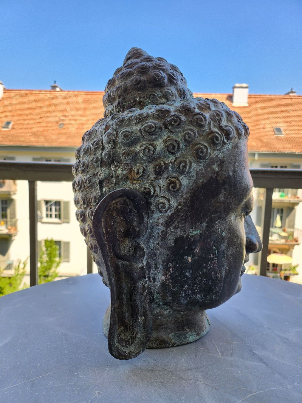 Sculture & Statue: Grosser alter Buddha Kopf asiatischer Stil – Usato da Zürich venduto da BAENZERINO 3