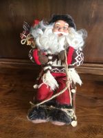 Weihnachtsmann Samichlaus auf Holzschlitten Deko Vintage