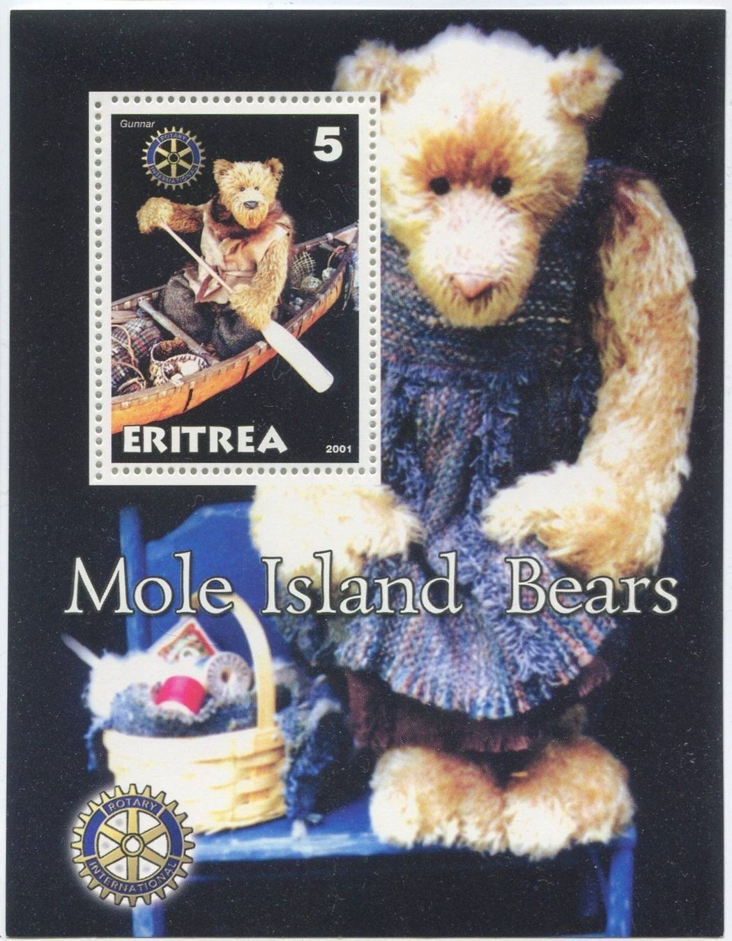 Tous les timbres: Block "Teddybär". Eritrea. – Neuf avec emballage d'origine à Basel par Butsch5
