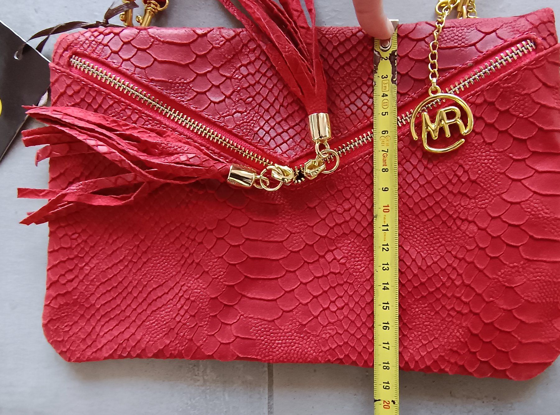 Borse da donna: Sac pochette cuir rouge python Roberta M. - neuf étiqueté – Nuovo e nell'imballaggio originale da Genève venduto da Brachiopode 8