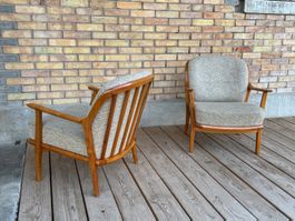 2 Sessel Easy Chair Vintage Massivholz 60er 70er Mid Century