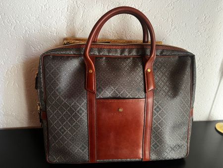 Balenciaga Paris Vintage Business Travel Bag Leder Canvas